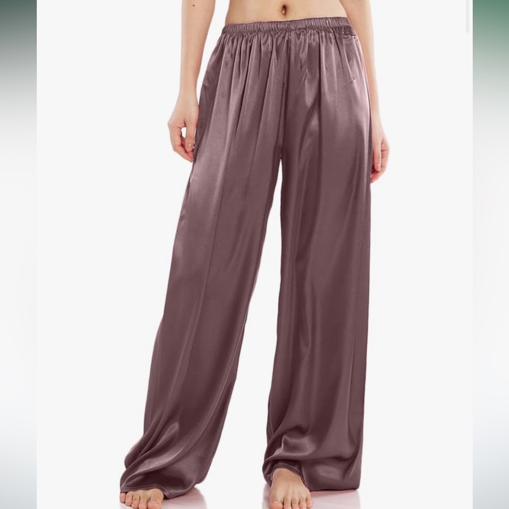 Satin Wide-Leg Pants